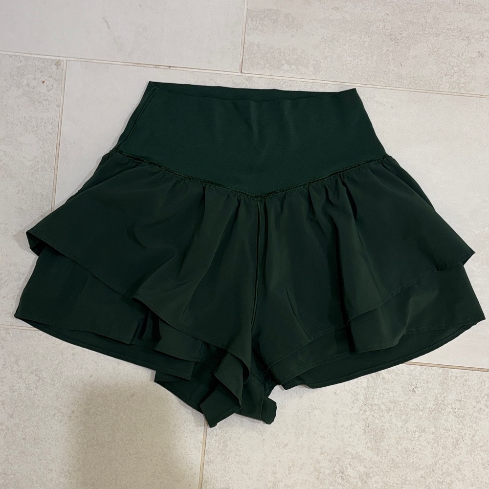 Aerie cross over flowy short dark green women’s xs